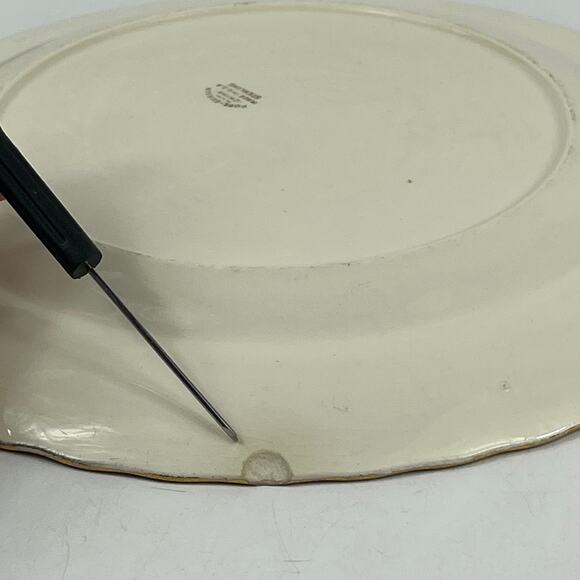 Vtg Pope-Gosser China Decorative Plate Made in USA Sterling Silver Trim Floral - Picture 4 of 8